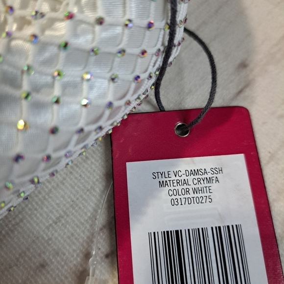 Vince Camuto Damsa Multicolor Crystal White Mesh Mini Shoulder Bag Purse - Picture 5 of 16